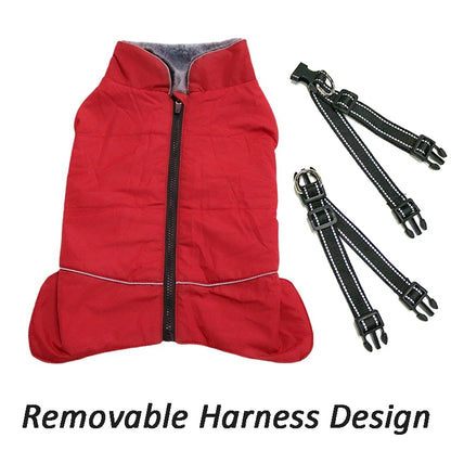 Dog raincoat with Harness for Medium Large Dogs Waterproof-DOGERYS